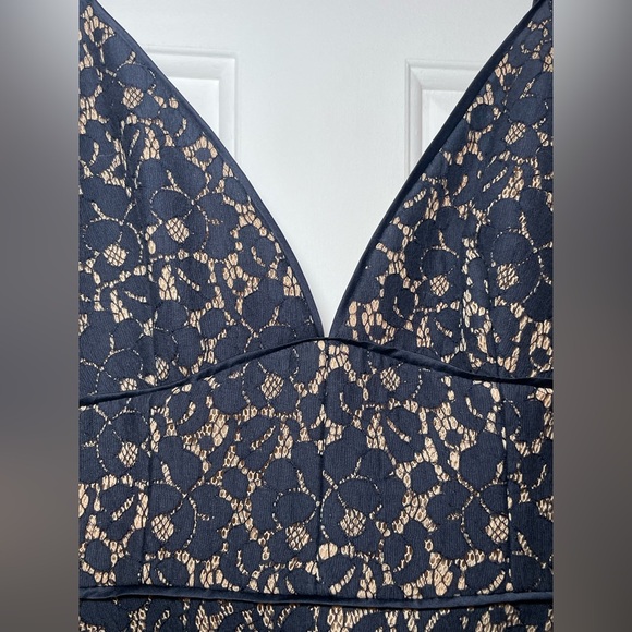 Keepsake The Label Navy Lace Dress Large NWT Nordstrom Fit & Flare Prom Formal - Picture 5 of 10